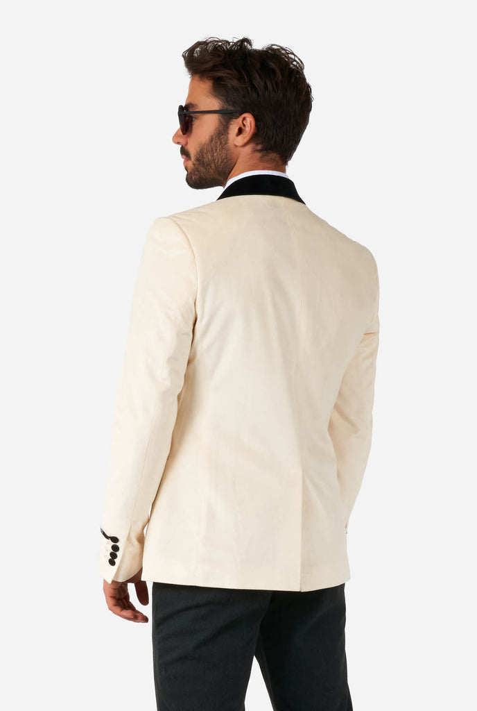 Man draagt ivoren witte dinner jacket, herenblazer