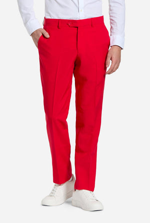 Man draagt een rood en blauw in de VS thema voor 4 juli