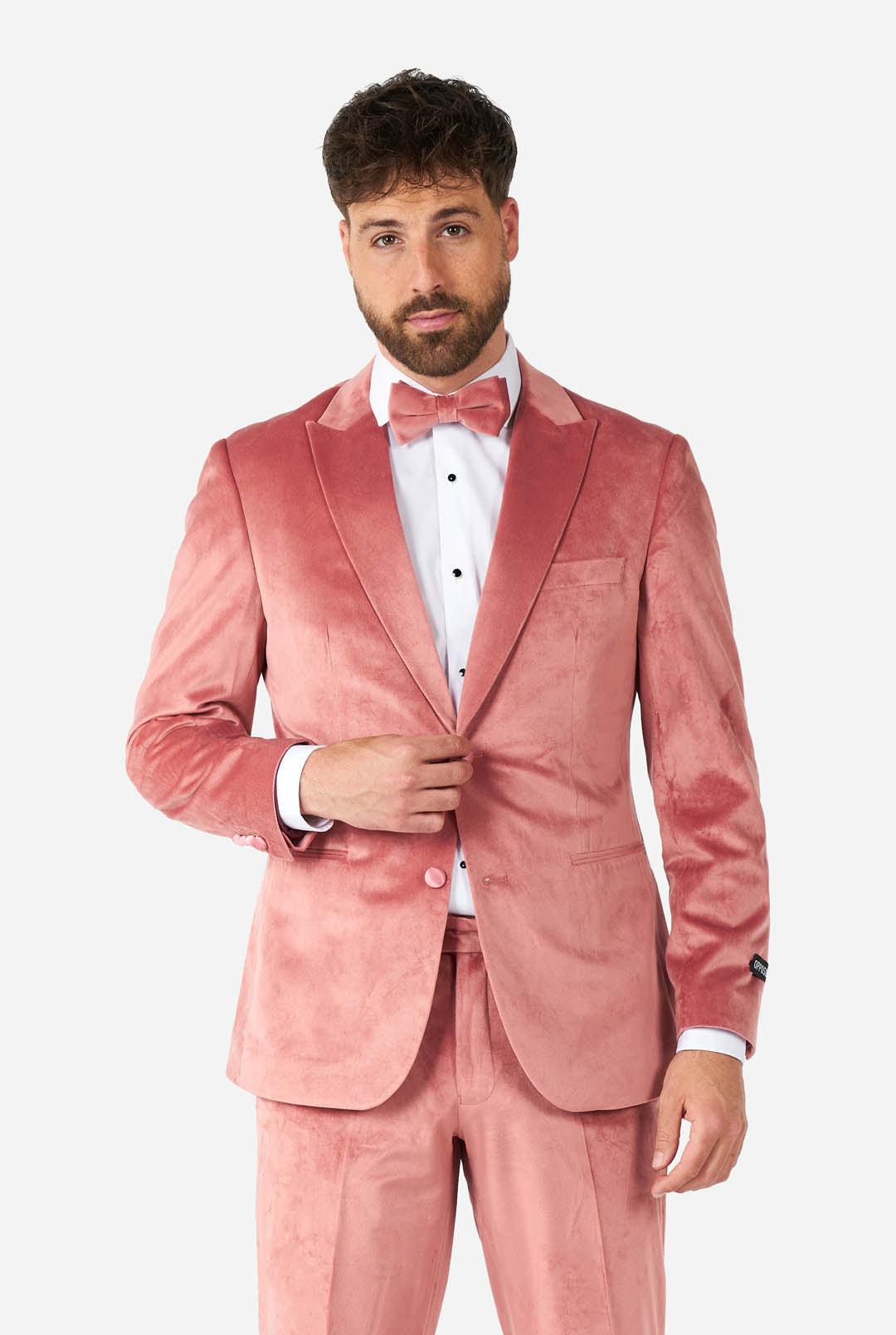 Vintage Pink Velvet Fluwelen Smoking Heren OppoSuits