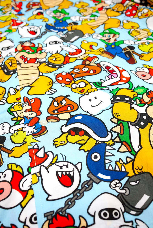 Hawaiiaans shirt met Super Mario-pictogrammen