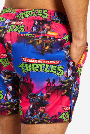 Man met TMNT Dude zwembroek voor mannen, close-up