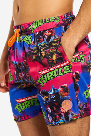 Man met TMNT Dude zwembroek voor mannen, close-up