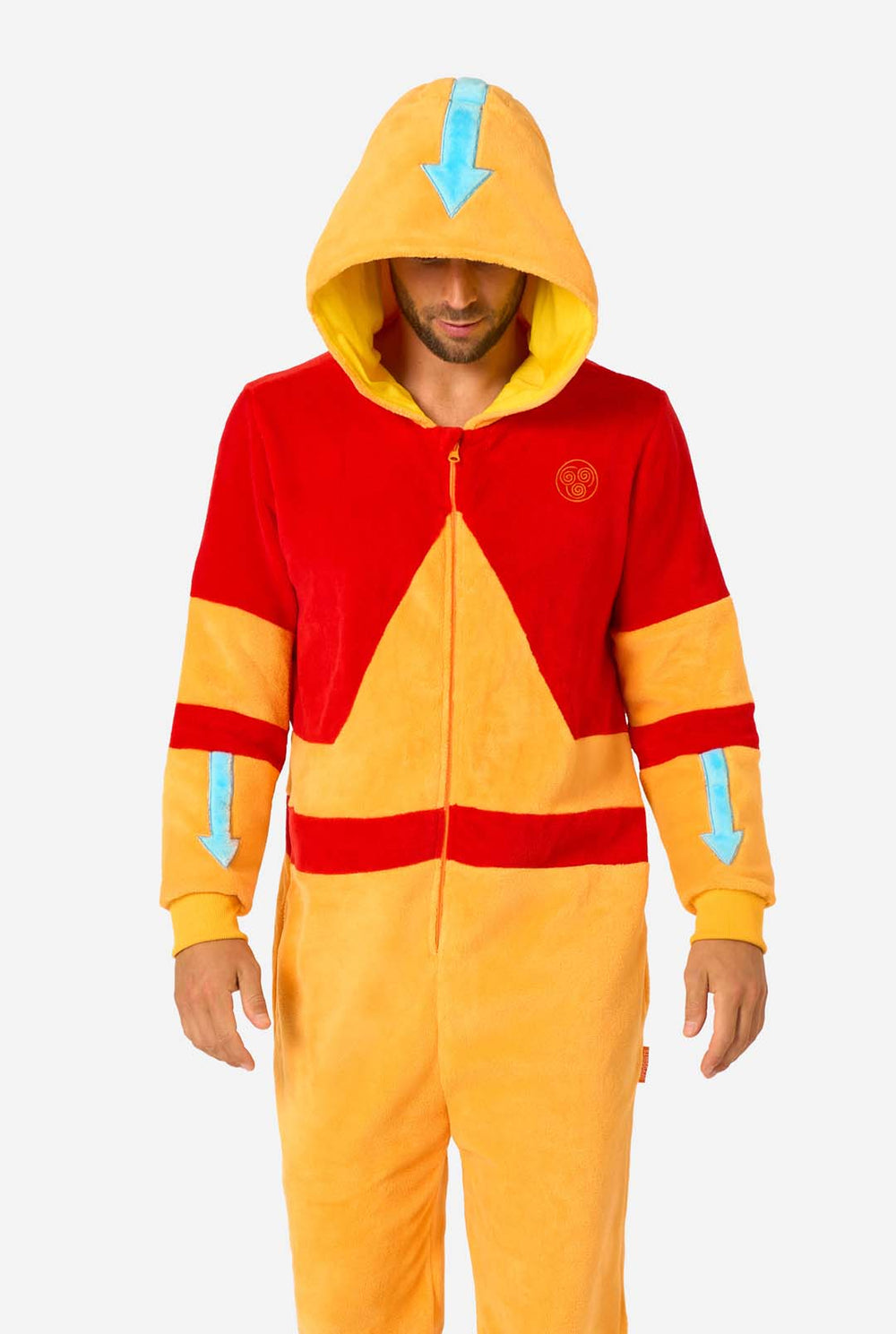 Man draagt officiele Avatar: The last Airbender Aang onesie. 