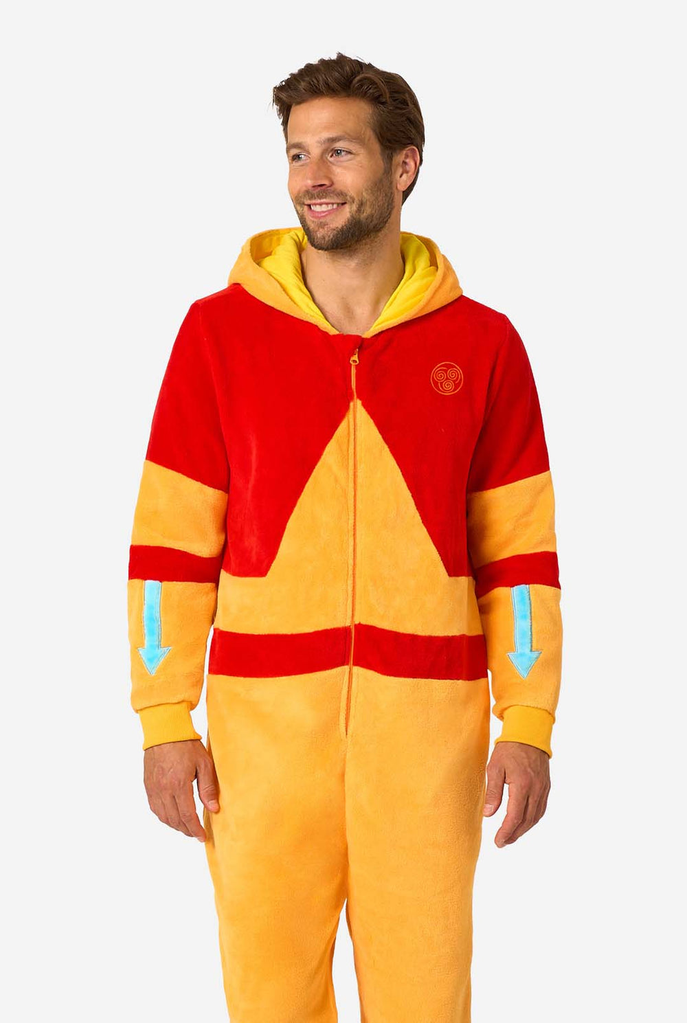 Man draagt officiele Avatar: The last Airbender Aang onesie. 