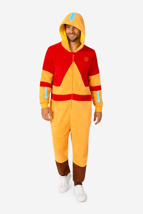 Man draagt officiele Avatar: The last Airbender Aang onesie.