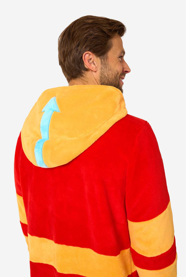 Man draagt officiele Avatar: The last Airbender Aang onesie.