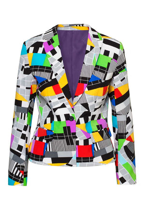 Kleurrijk testscherm blazer