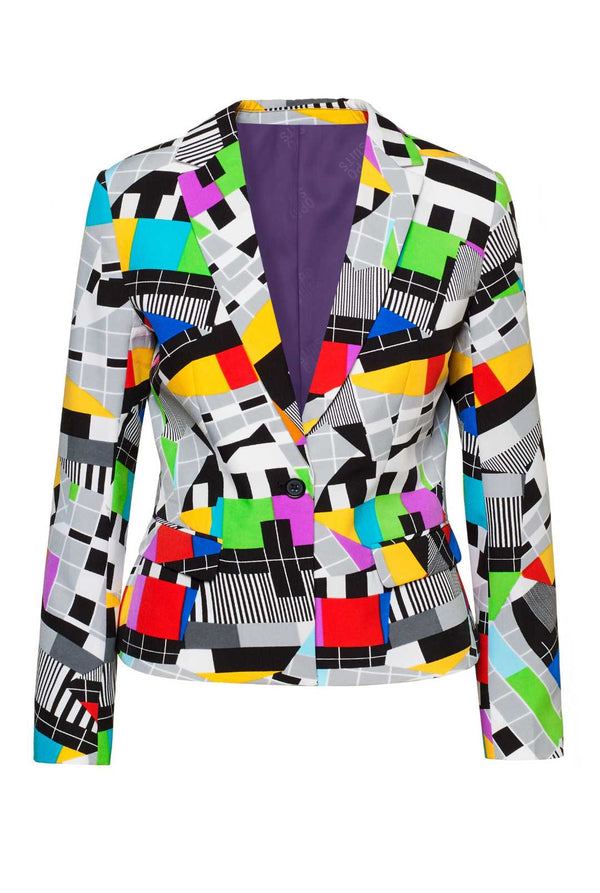 Kleurrijk testscherm blazer