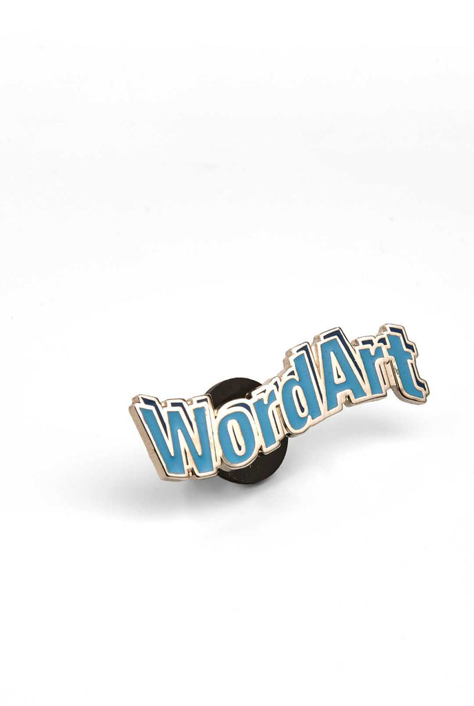 Woord kunst pin