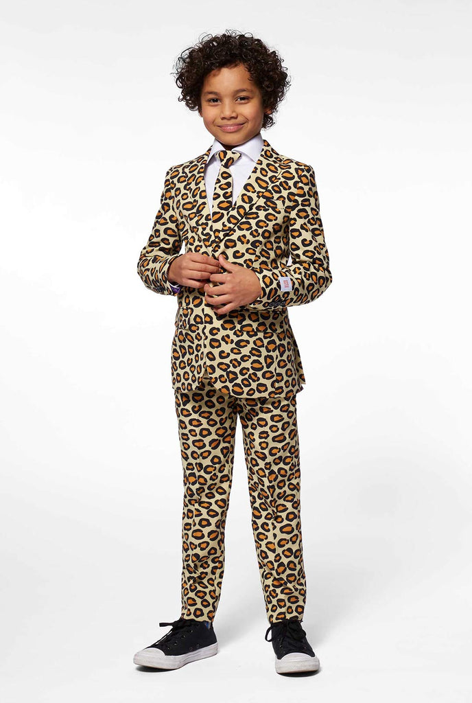 Jaguar Print Boys Pak gedragen door Boy