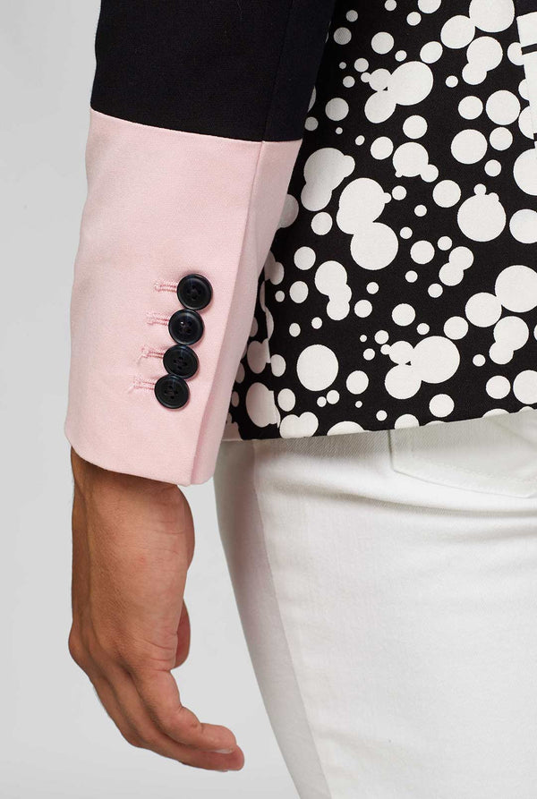 Samenvatting Patroon Casual blazer geïnspireerd door Memphis Group Sleeve van dichtbij