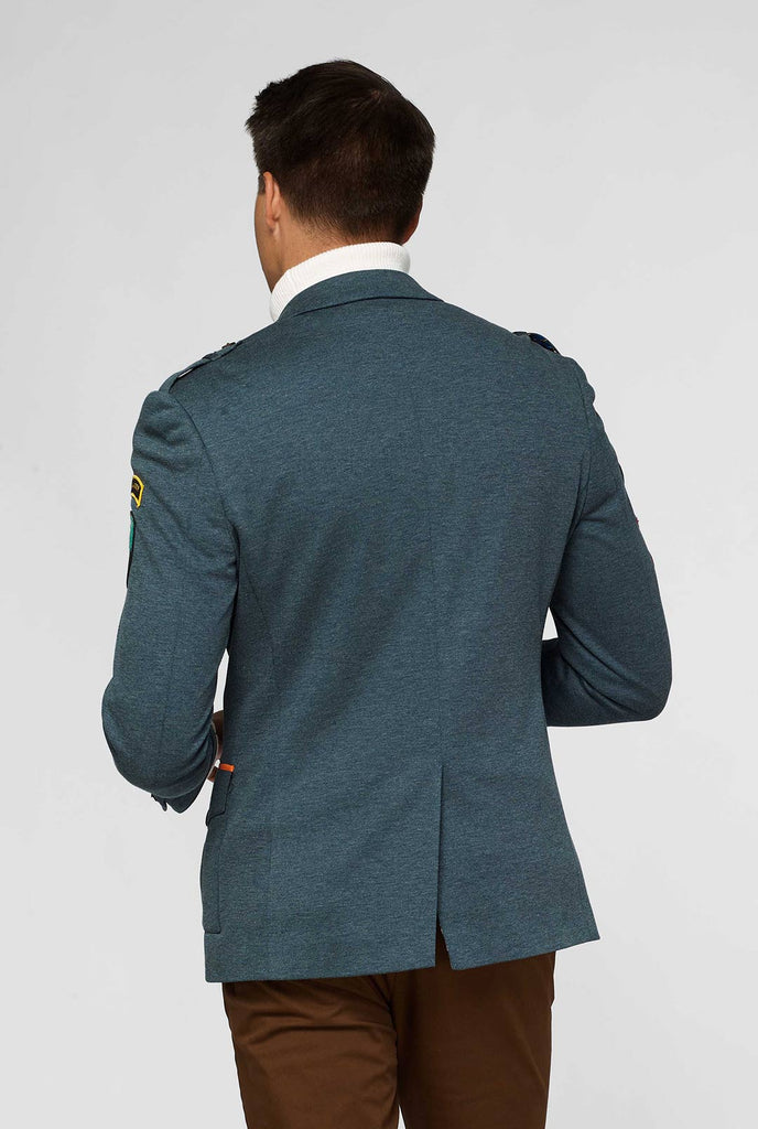 Green Park Ranger Jacket gedragen door de mens van achteren