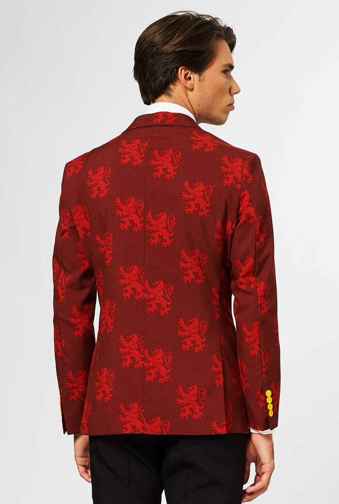 Harry Potter Red Griffoendor pak gedragen door de mens van achteren