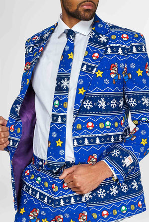Super Mario Suit broek met kerstthema's