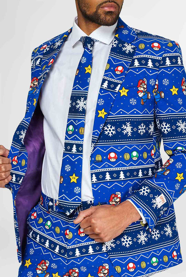Super Mario Suit broek met kerstthema's