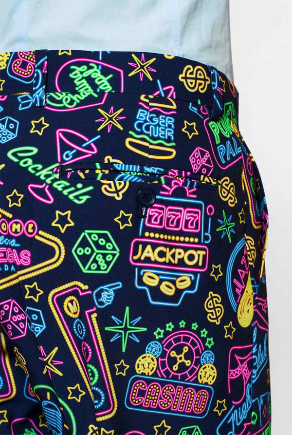 Retro las vegas thema poker pak Mr. Vegas gedragen door man achterzijde pocket broek
