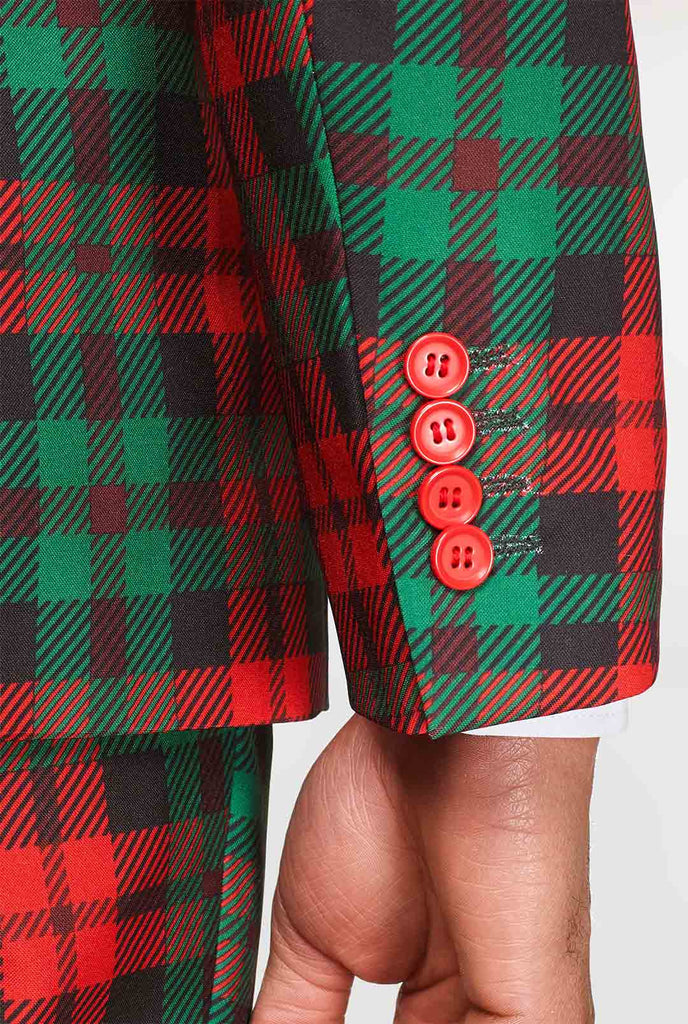 Groene en rode tartan pakhuls