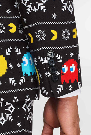 Pac-man pak met kerstthema van dichtbij van dichtbij