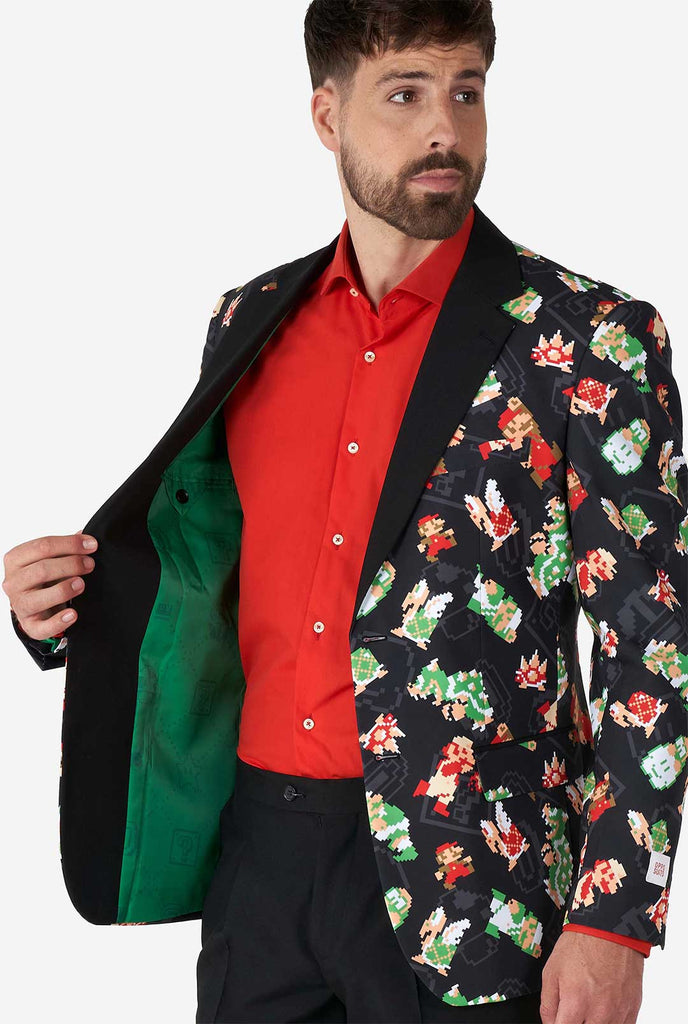 Man draagt ​​Super Mario Bros Blazer