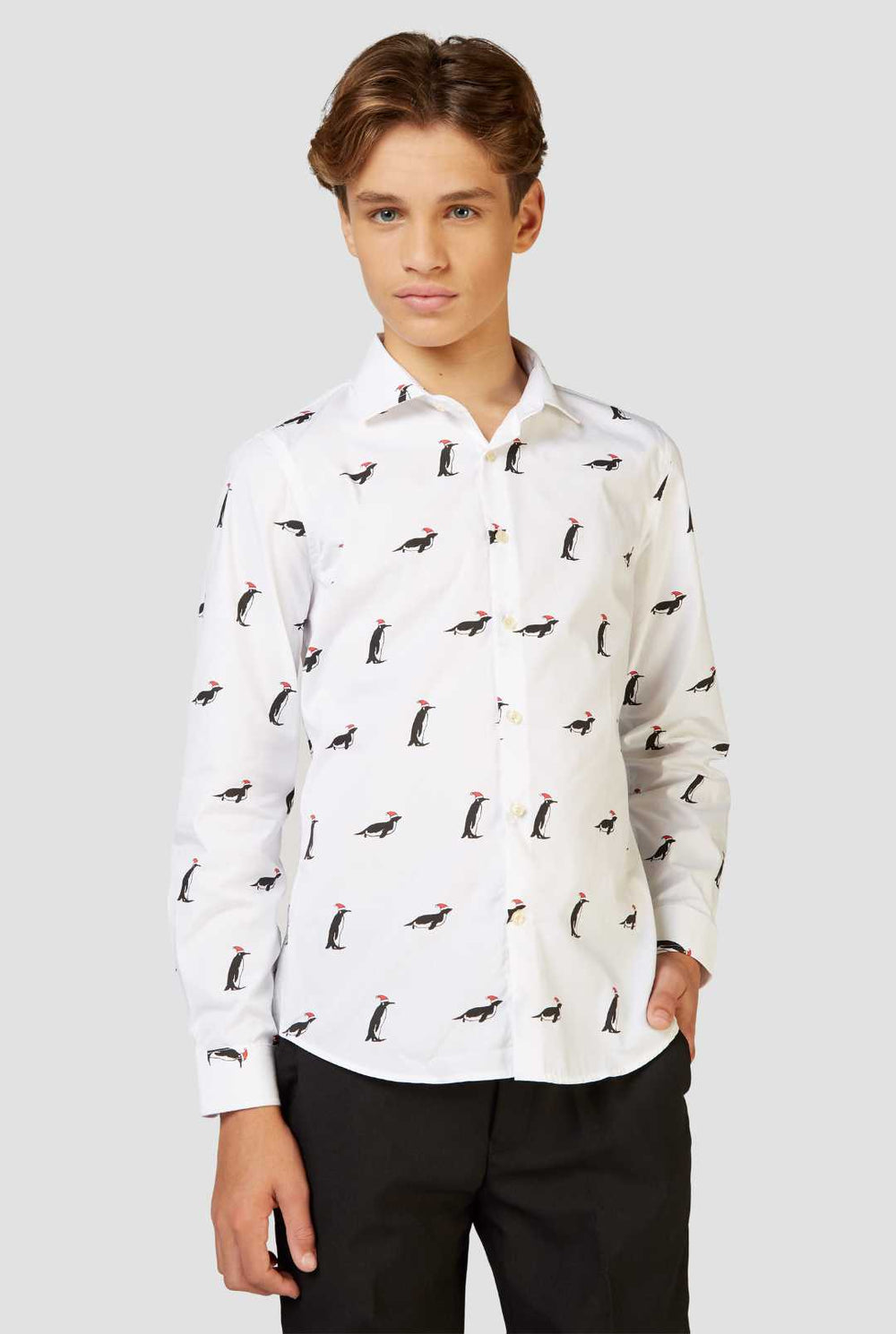 OppoSuits Kerstoverhemd voor tieners