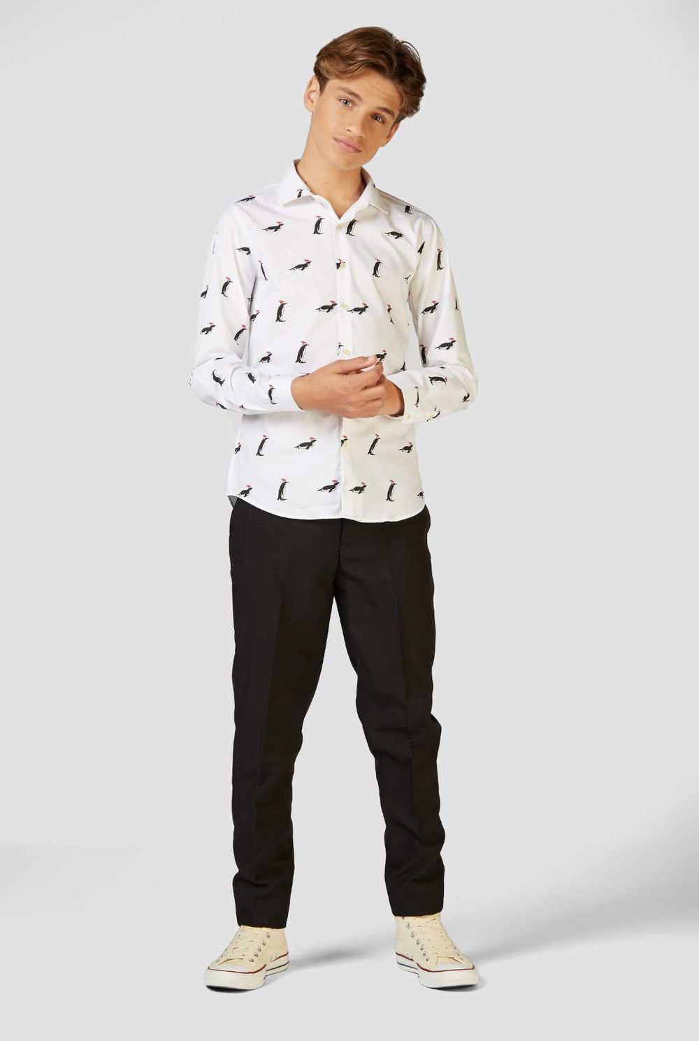 OppoSuits Kerstoverhemd voor tieners