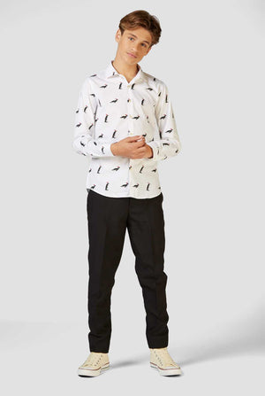 OppoSuits Kerstoverhemd voor tieners
