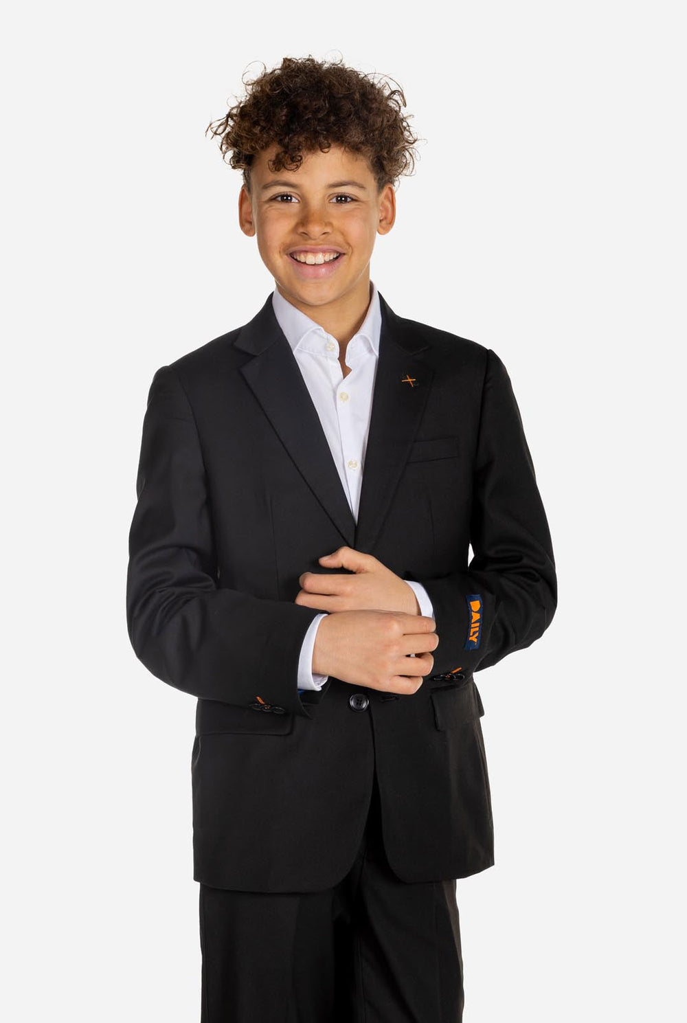Tiener draagt ​​OppoSuits Daily Zwart tiener jongenspak