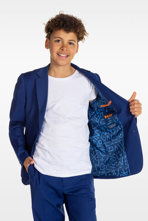Tiener draagt ​​OppoSuits Daily blauw tiener jongenspak